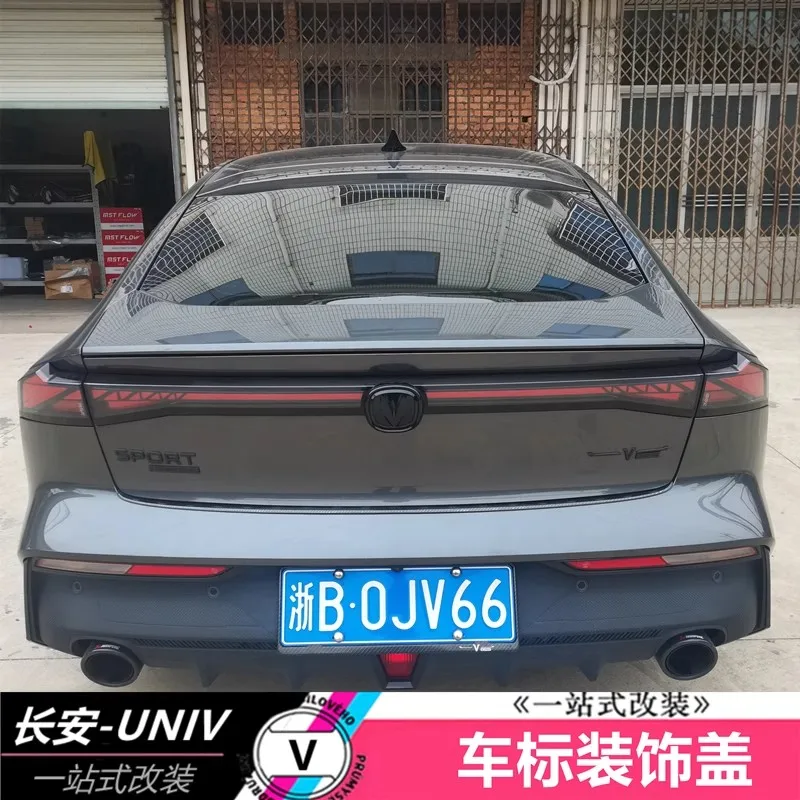 Car Front Rear Black Carbon Logo Sticker for  Changan UNIV