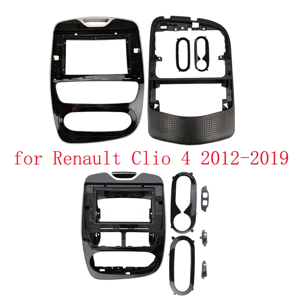 10.1 Inch For Renault Clio 2012-2019 Car Radio Android MP5 Player Manual Casing Frame 2 Din Head Unit Fascia Stereo Dash Cover