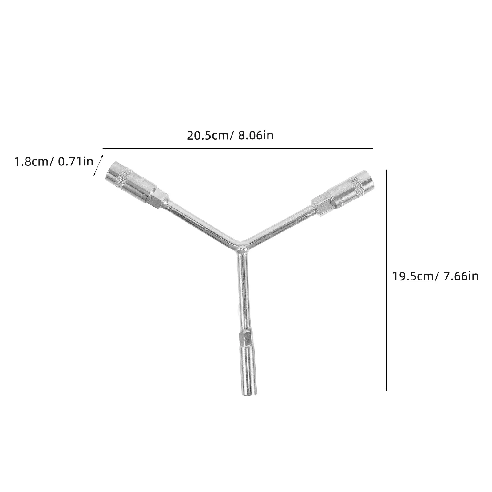 Car Tire Wrench Y Shaped 10Mm 12Mm 3 Way Long Arm 6 Point Hexagon Spanner Steel Puller Tire Valve Stem Removal Installation Tool