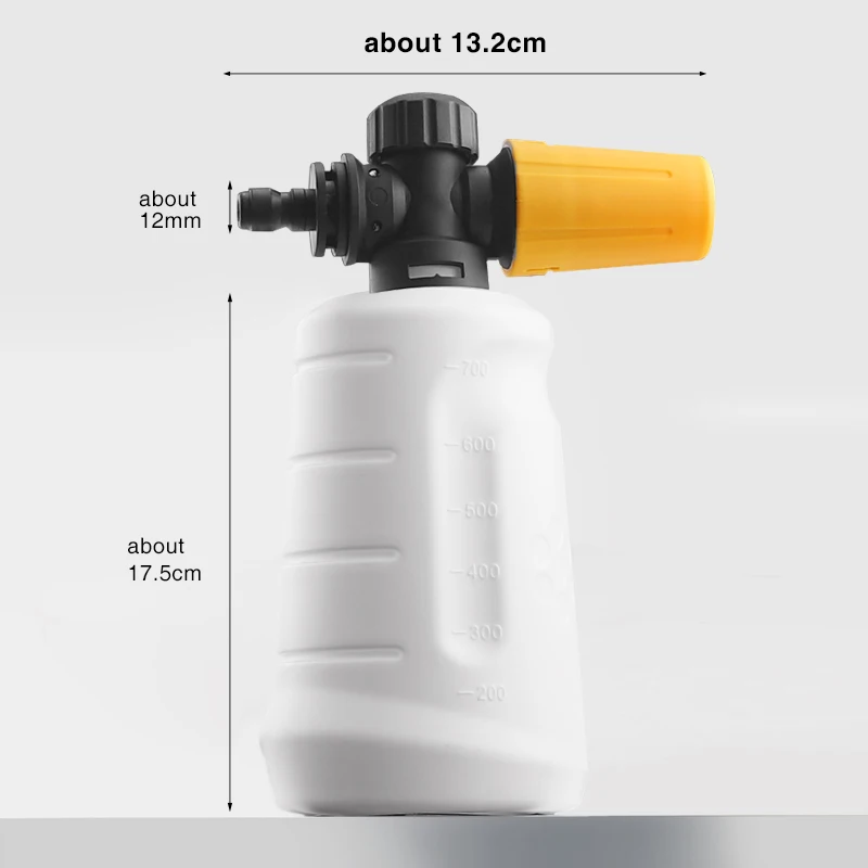 Car Wash Accessories 700ML Foam Cannon For Pressure Washer Lithium Battery Wash Gun 1/4 Quick Connection Snow Foam Lance