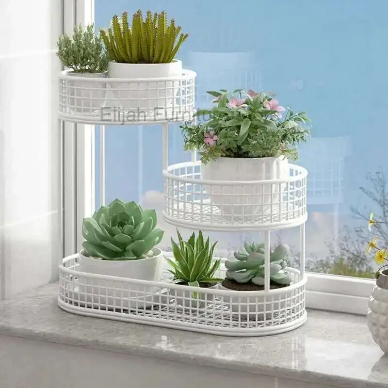 

Modern Aesthetics Flower Rack Living Room Fashion Balcony Flower Rack Storage Decoration Light Luxury Plantenrek Furniture
