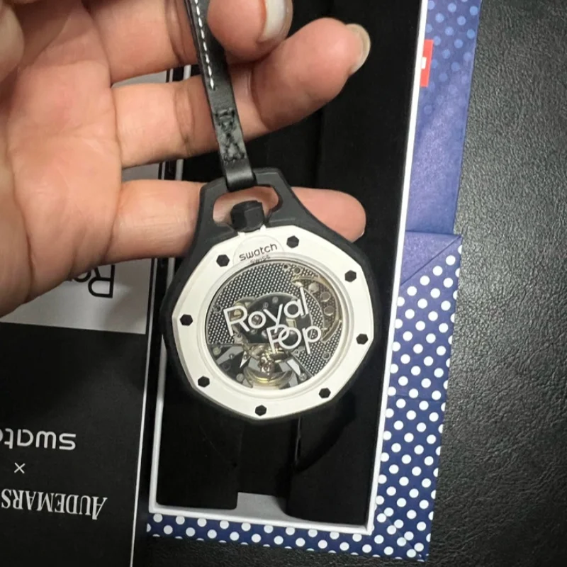 Novo Relógio AP SWATCH com Pulseira de Quartzo, Réplica 1:1 do Logo AP Swatch, Relógio de Bolso Royal Oak, Relógio de Casal, Presente de Aniversário Exquisito