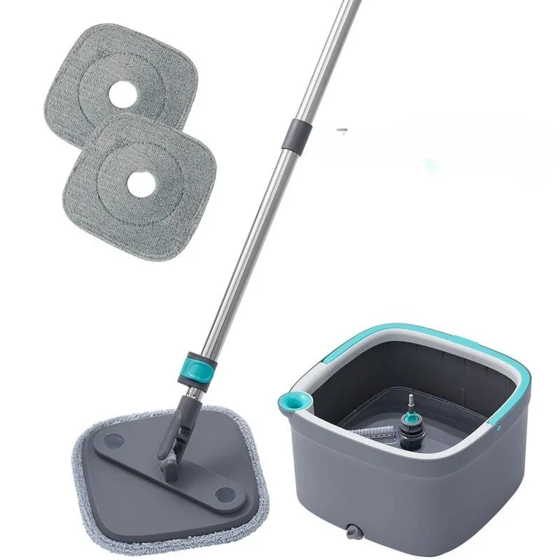 

True & Tidy Spin Mop and Bucket System, with Self Separation for Clean and Dirty Water, with Brush, and Thick Microfiber Machine