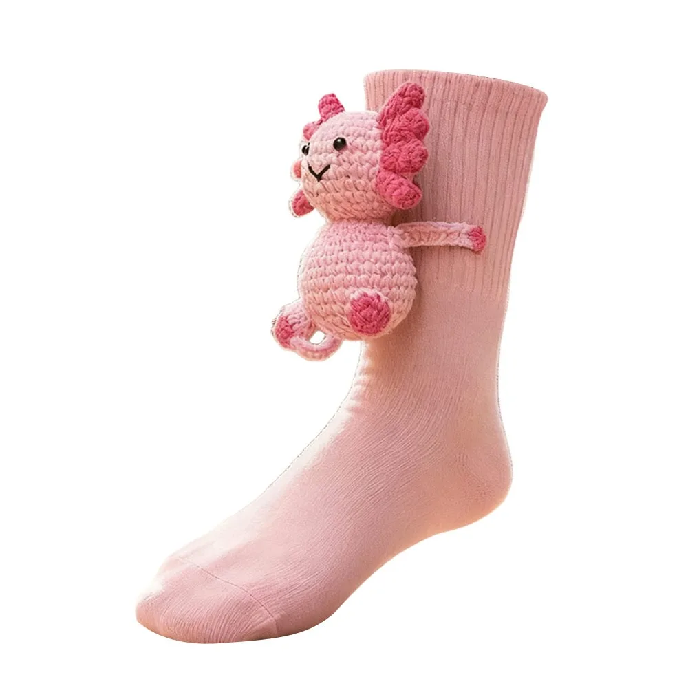 

Creativity 3D Prints Christmas Socks Thick Warm Animal Socks Non-Slip Hand Crocheted Winter Socks for Men & Women