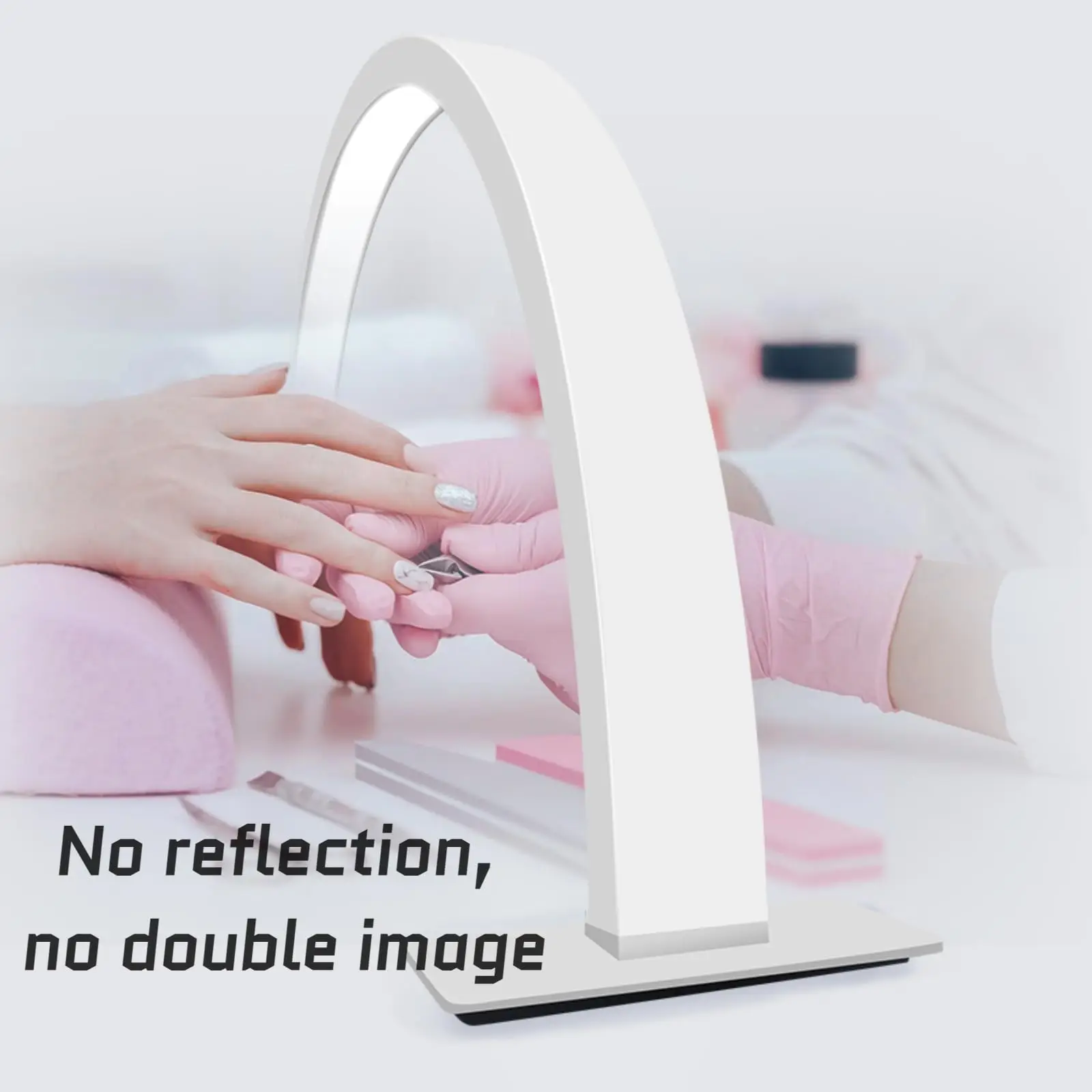 Half Moon Nail Table Lamp 55 75cm Manicure Desktop Light Arch Beauty Salon Fill Light LED Eye Protection Nail Art Eyelash Light