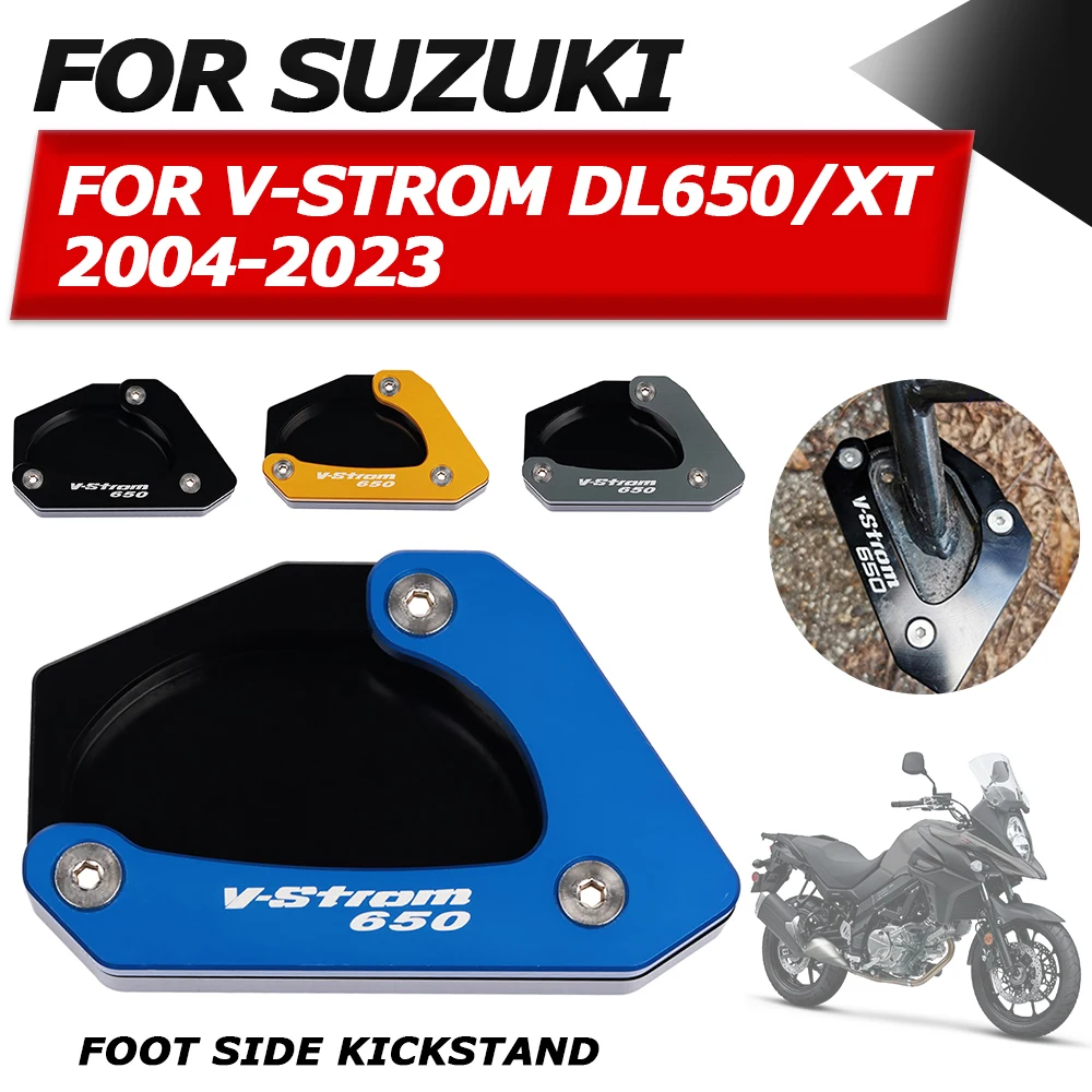 For SUZUKI DL650 V-Strom DL 650 XT VStrom 650XT Motorcycle Accessories Kickstand Foot Side Stand Enlarge Extension Pad Shelf