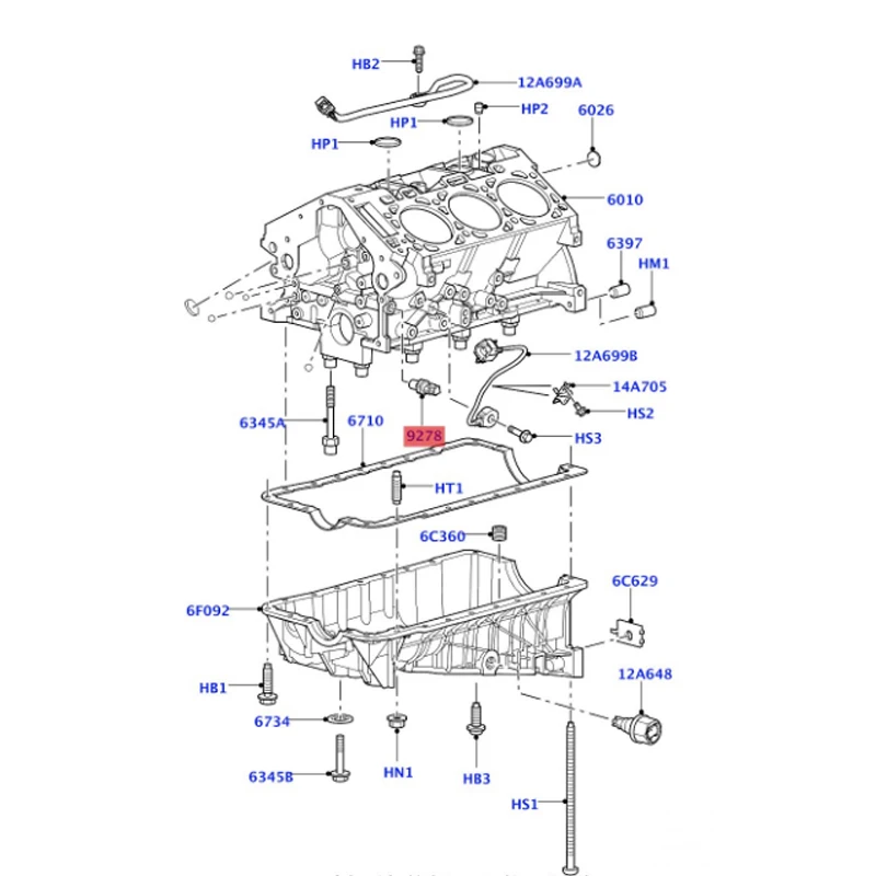 LR000619 LR027622 Switch Assembly - Oil Pressure La nd Ro ve r