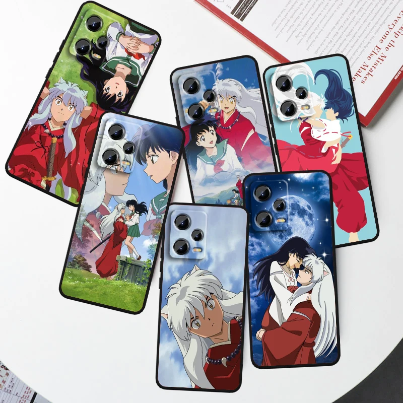

Anime Hot Topics Inuyasha For Xiaomi Redmi Note 13 12R 12 12S Turbo 11 11T 11S 10 10S Pro Plus 5G Black Soft Phone Case