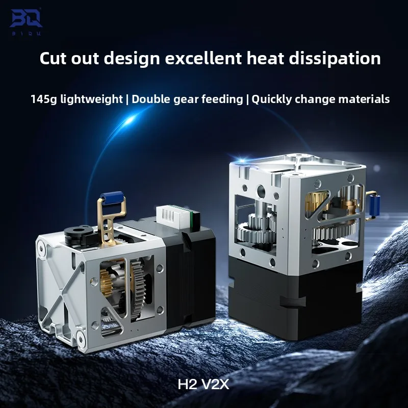 

Для BIQU H2 V2X Процесс 3D-печати Экструдер DIY аксессуары Цельнометаллический легкий комплект печатающей головки