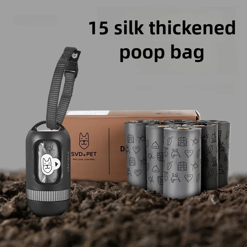 

Portable Pet Toilet Bag Outdoors Thickened Cat Dog Scrap Bag Buckle Hanging Rope Cat Litter Bag Easy To Tear Buckle Pet Products