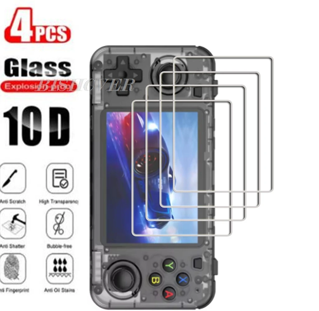 

4 шт. закаленное стекло 9H HD для игроков консоли R36H, защитная пленка на R36H R36 H 3,5 дюйма, защитная пленка для экрана