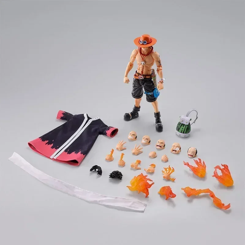 Figura de Ação Articulada PVC KO de 18CM do Anime One Piece Portgas D Ace, Decoração de Mesa, Modelo de Brinquedo para Meninos, Presentes da Moda