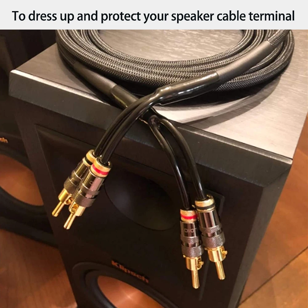 ​ 4 Buah Celana Kabel 7Mm 9Mm Kabel Audio Speaker Celana Kawat Sepatu Bot Celana Pemisah Y Kabel Audio DIY HIFI