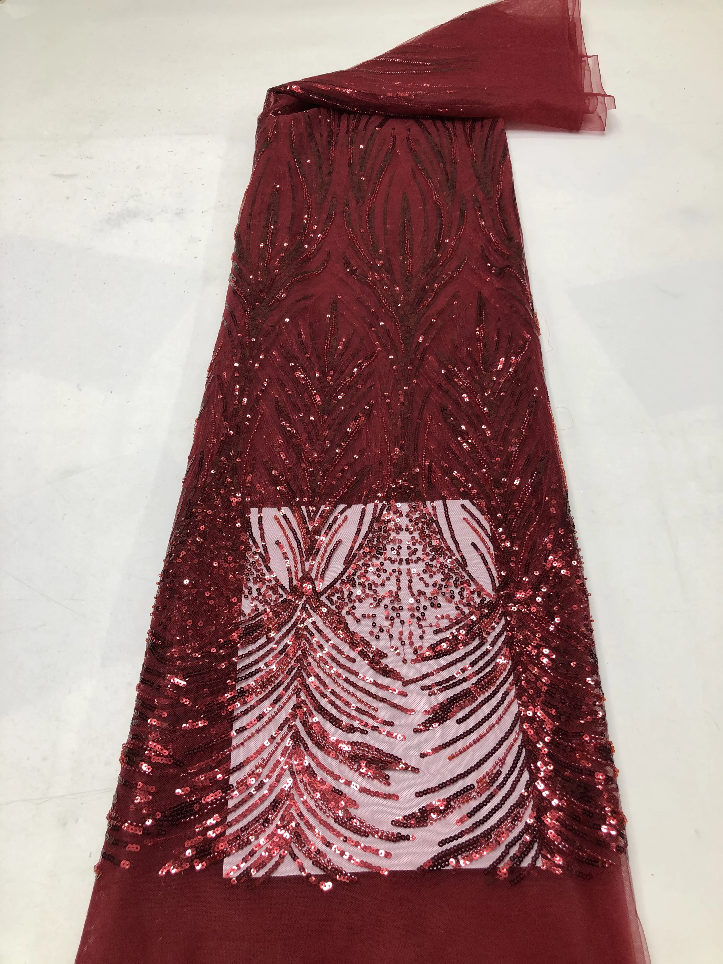 

Luxury African Sequins Beaded Lace Fabric 2025 High Quality Groom Nigerian Wedding Bridal Embroidery French Tulle Sewing