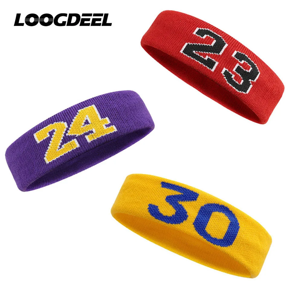 Loogdeel 1PCS Sports Headband High Elastic Antiperspirant Sweatband Basketball Tennis Adults Kids Gym Fitness Sweat Hair Band