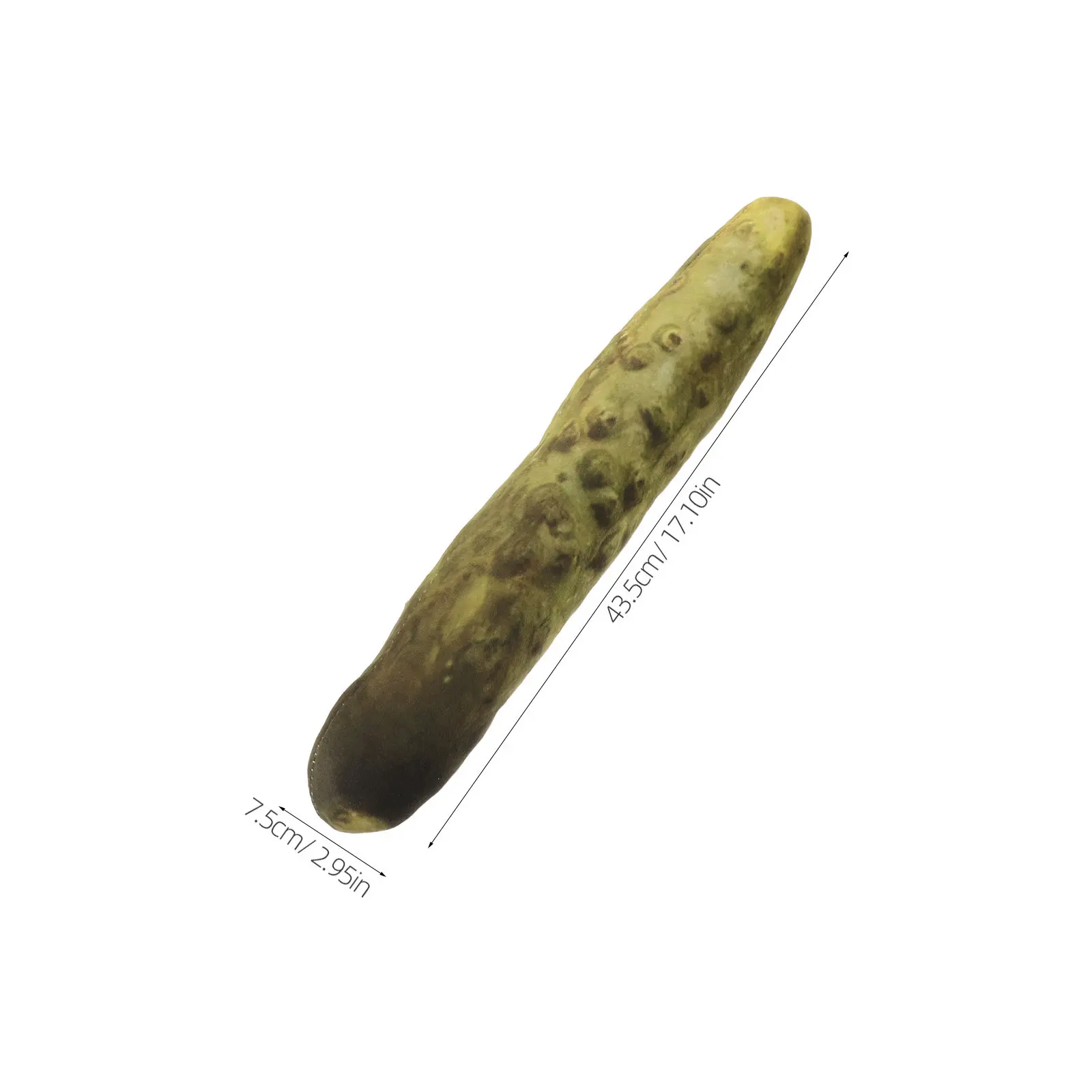 2Pcs Funny Food Pillow Simulation Pickled Cucumber Shaped Large Soft Cushion Sofa Bed Decoration Cute Novelty Throw Pillow 17x3