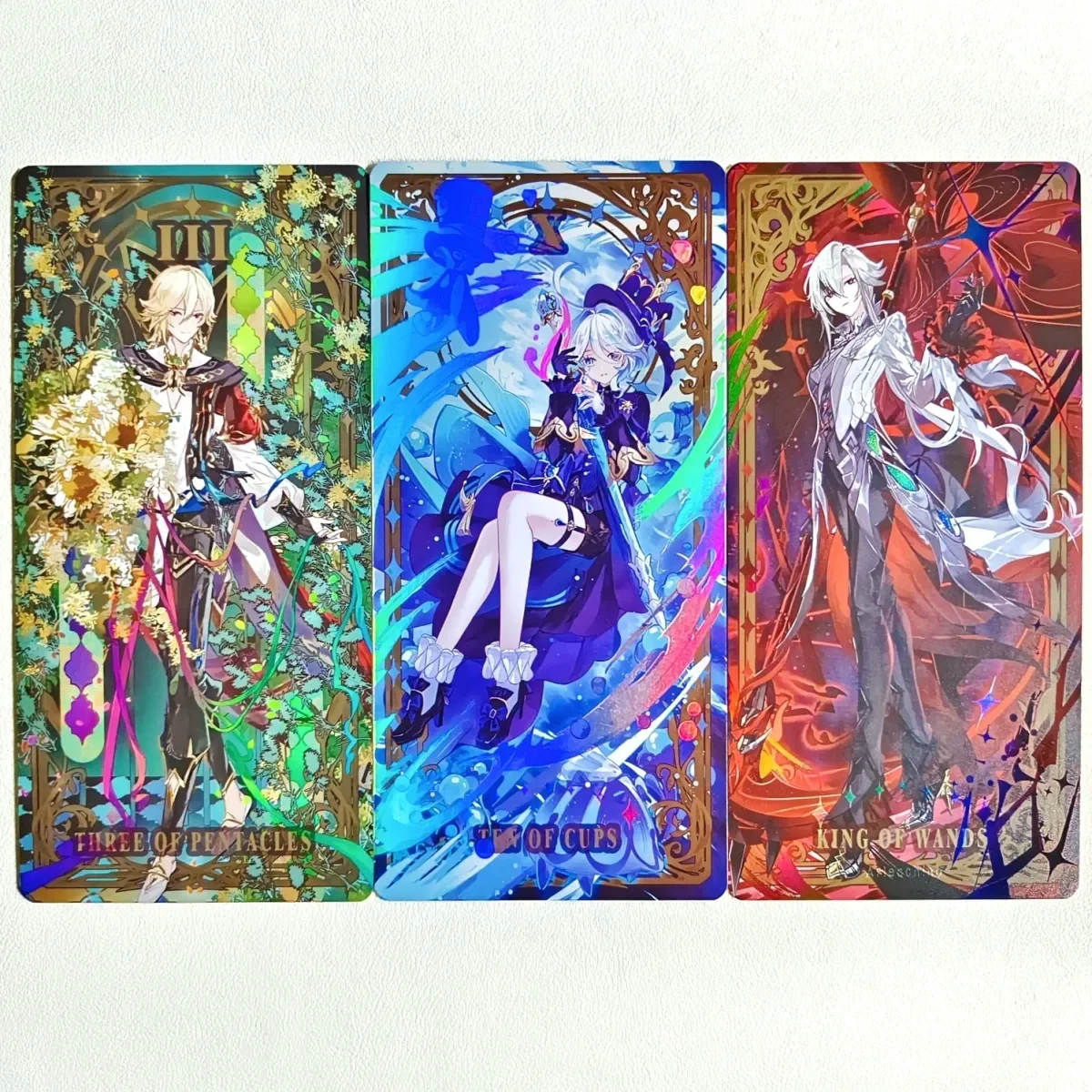 

genuine Genshin Impact Furina Columbina Mavuika Cosplay Anime Laser ticket Bookmark Card Accessories Ornament Xmas Gift