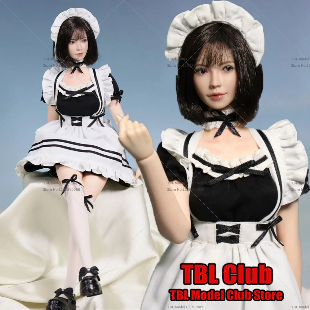 

JKTOYS 1/6 K-003 Maid Fukada Movable Eyes Head Sculpt Costume Clothes Model Fit 12'' ANT T303 Pale Female Action Figre Body