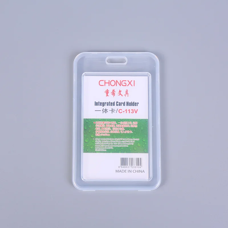 Employee's Pass Work Card Holder Transparent ID Tag Case Cover Protector Working Permit Case Sleeve