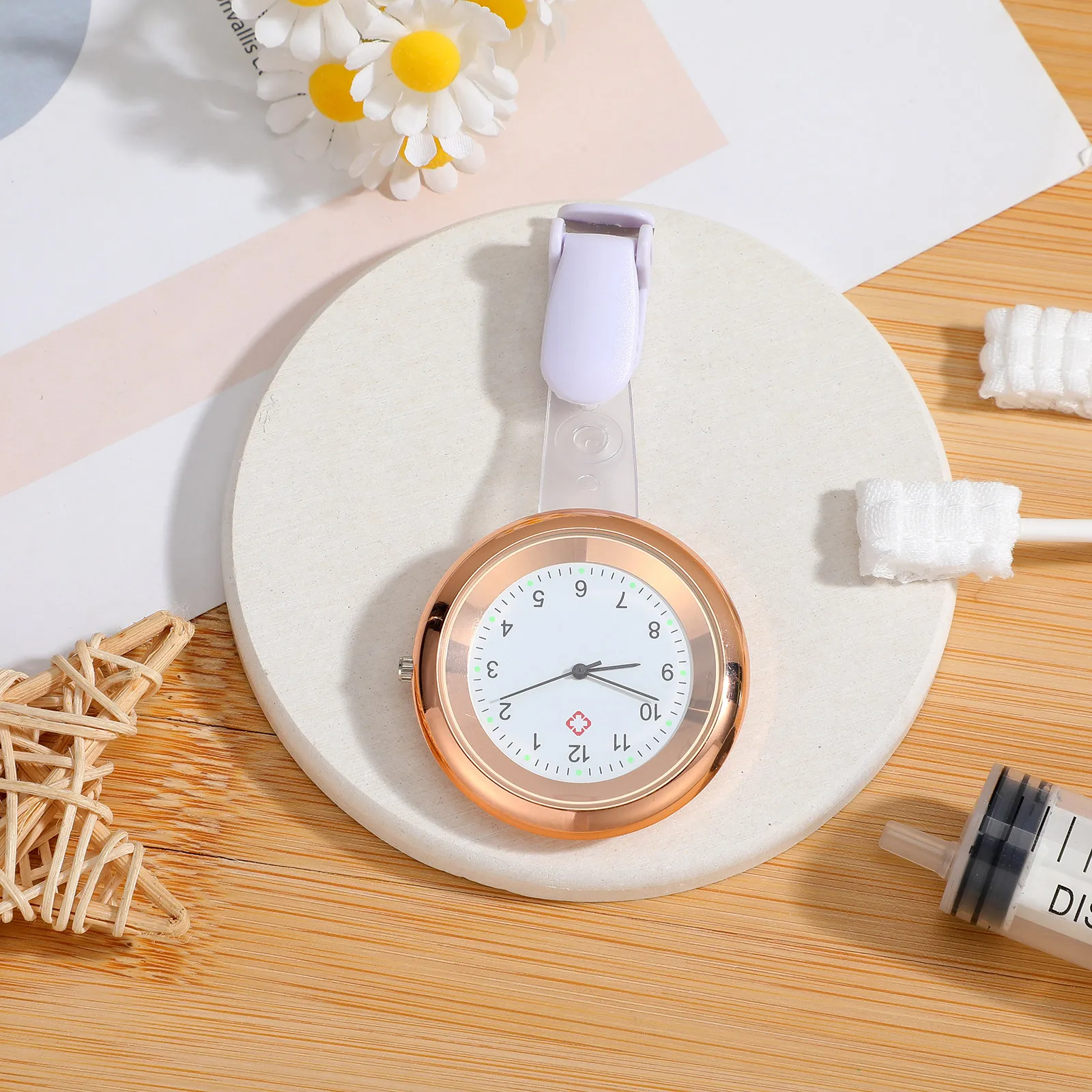 Nursing Pocket Watch Nurse Fob Watch Clip-on Design Clear Dial Accurate Timing Premium Material for Nurses