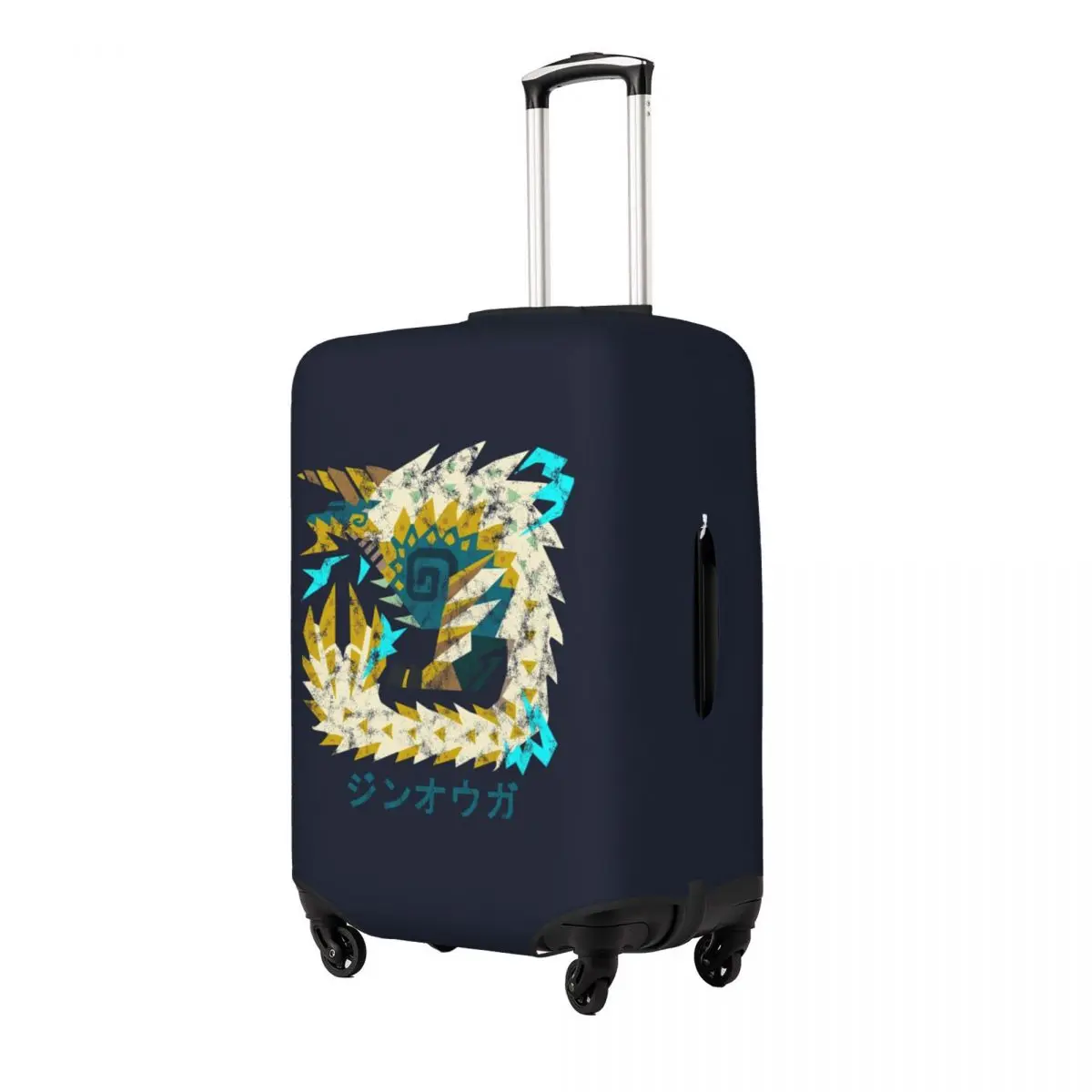 

Monster Hunter World Iceborne Zinogre Kanji Suitcase Cover Protection Elastic Trip Luggage Protector Covers for 18-32 Inch