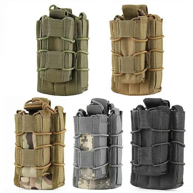 Molle Double Decker Magazine Pouch M4 M14 Single 9mm Pistol Mag Carrier Holster Hunting Accessories Waist Bag Vest Pouches