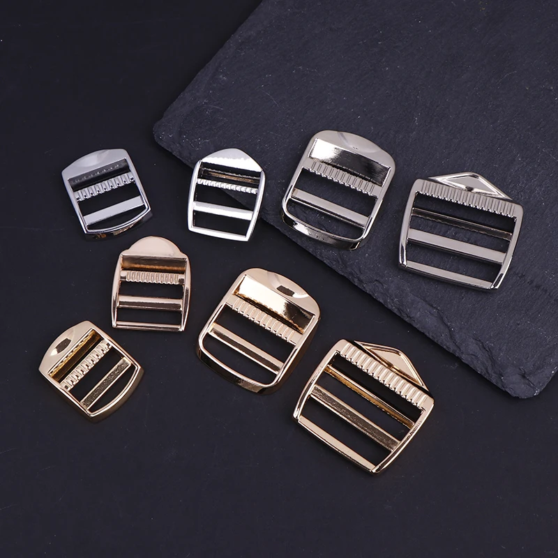 1Pc 19/20/24/31MM Metal Bag Strap Adjustment Buckle Clothing Webbbing Tri-Glide Hook Clasp DIY Backpack Webbing Slider Buckles