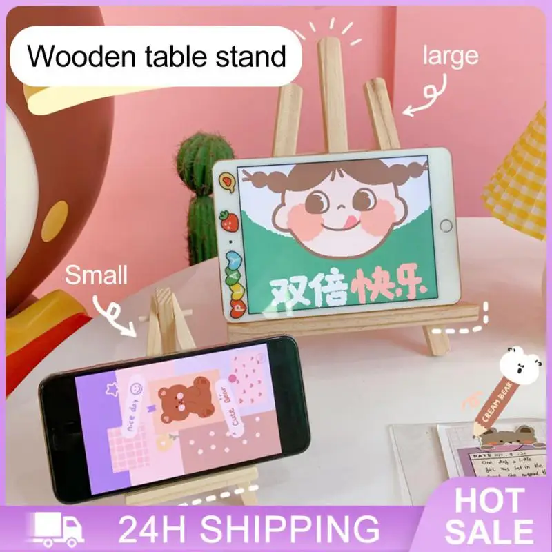 Drewniany stojak Kreatywny uchwyt Stojak na tablet Stojak na telefon komórkowy Mini stojak na zdjęcia Stojak dekoracyjny Drewniany wspornik na biurko
