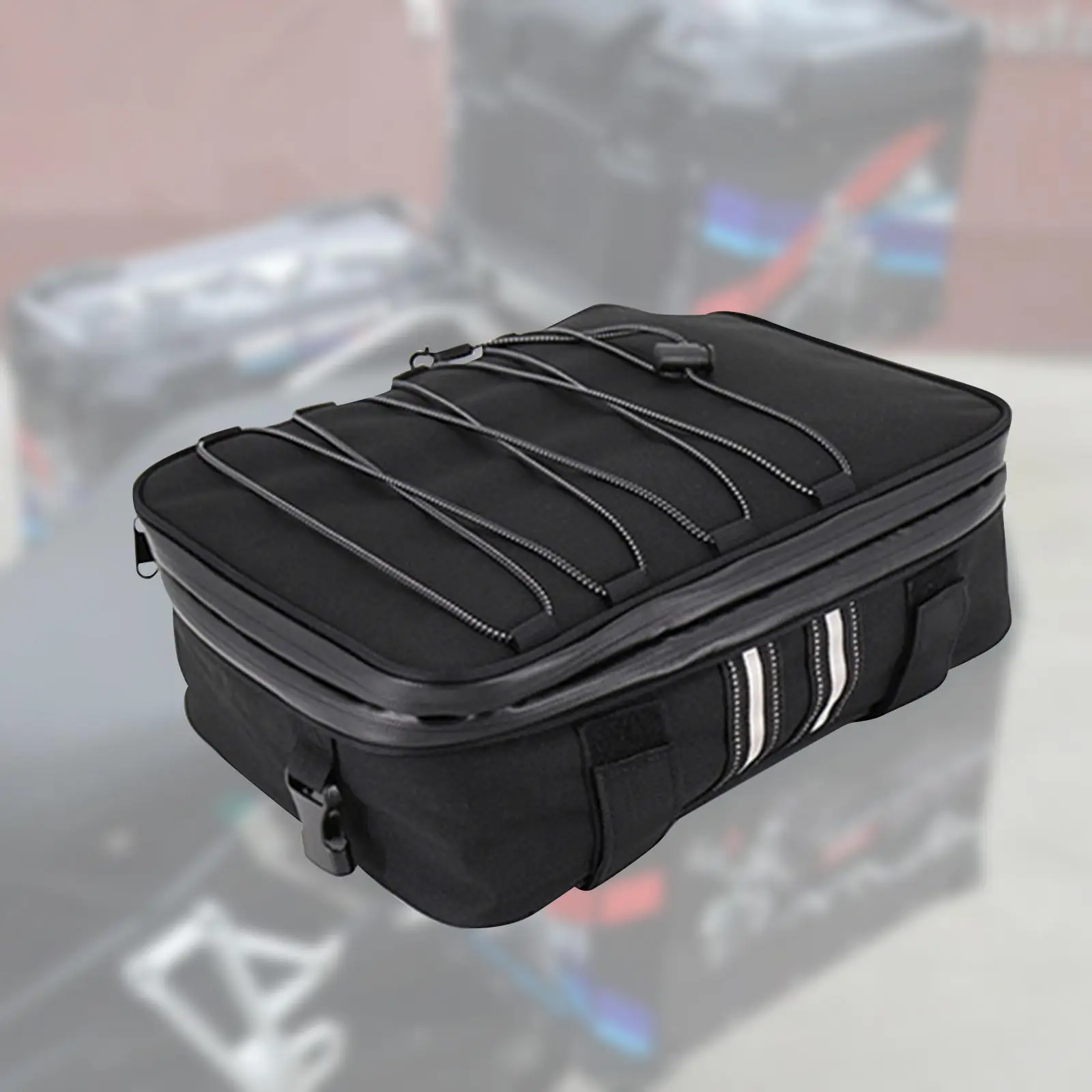 

Motorcycle Top Case Bag Black Outdoor Riding about 20L Rear Tail Bag Nylon Storage Luggage Bag Waterproof Tail Bag for BMW