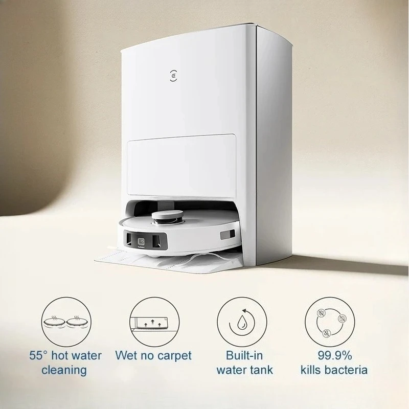 

Ecovacs DEEBOT T20Pro Plus бытовой самоочищающийся робот-пылесос для пола с шваброй и наполнителем для мытья воздуха