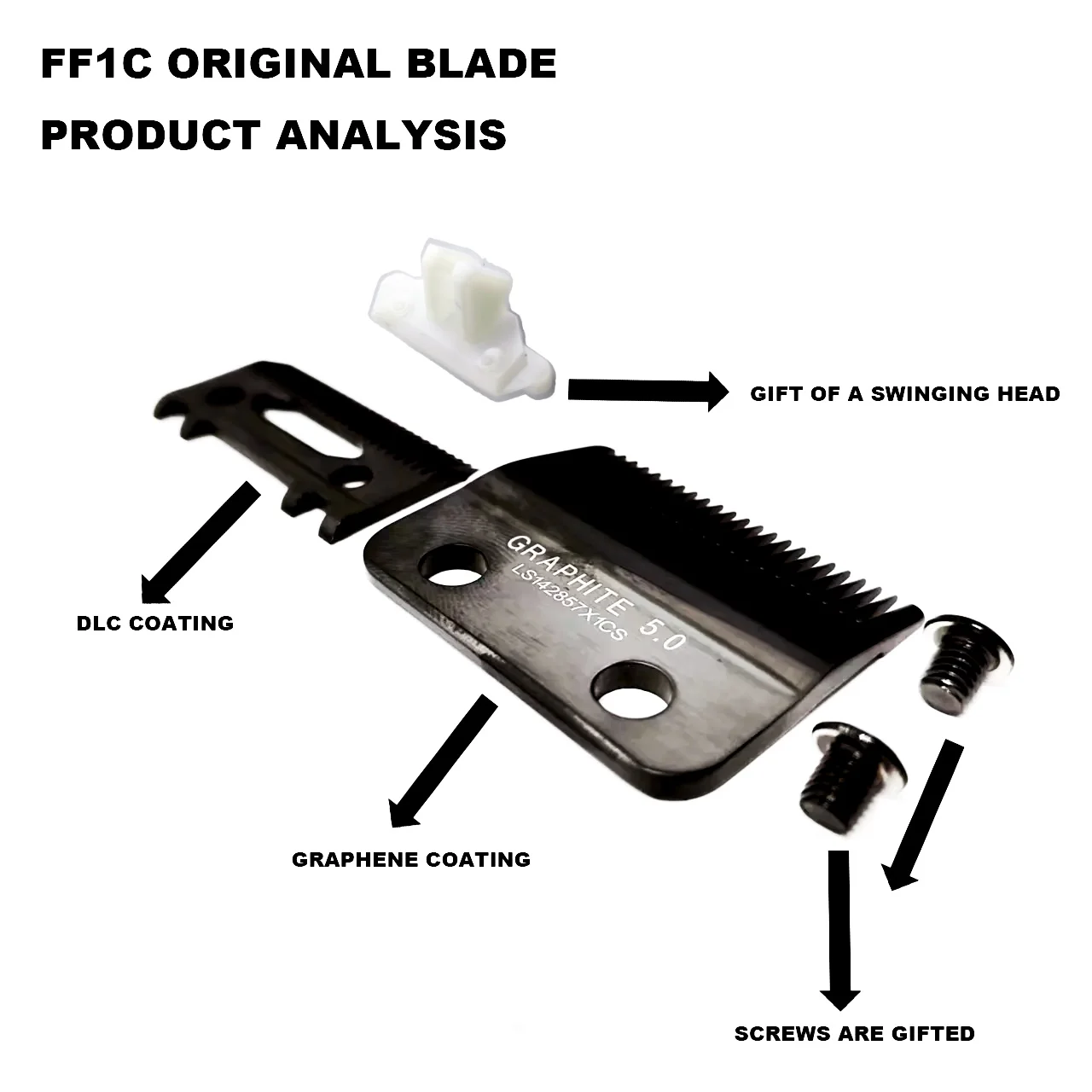 Origineel Vervangend Mes Voor Lence Pro Ff1c Ff1 T Fx870/707 Clipper Professionele Trimmer Scheerapparaat Snijmeskopaccessoires