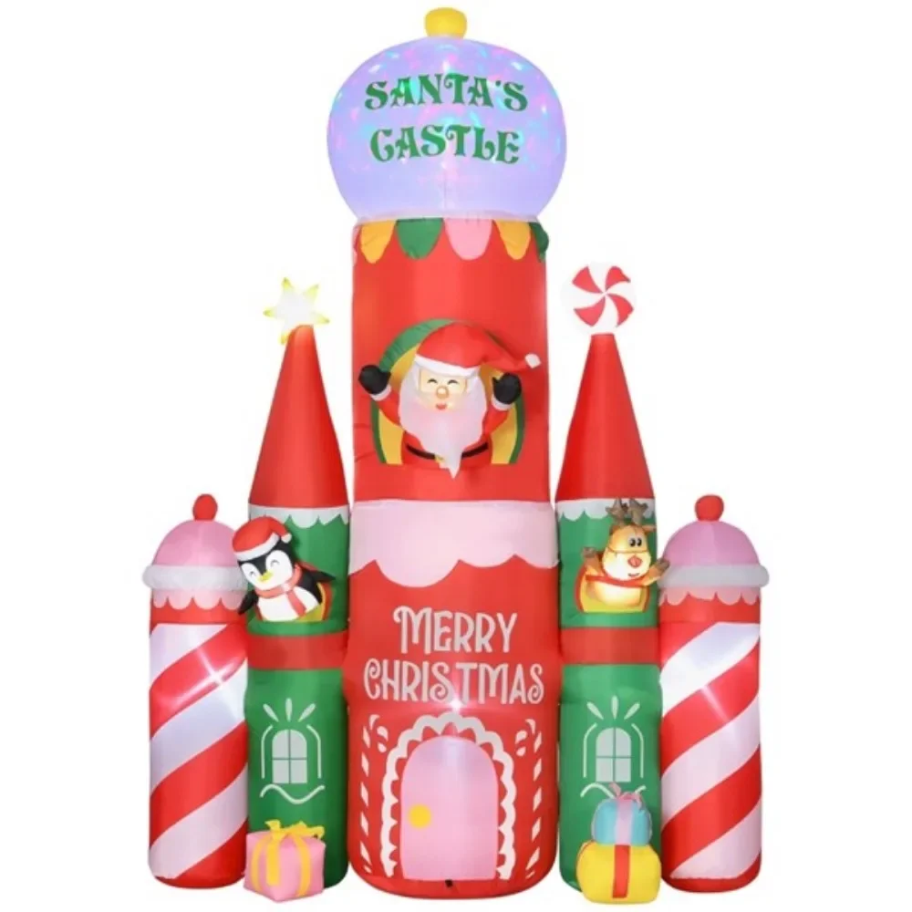 

Christmas inflatable decorations with arches with Santa Claus and snowman inflatable toys bring the Christmas display together