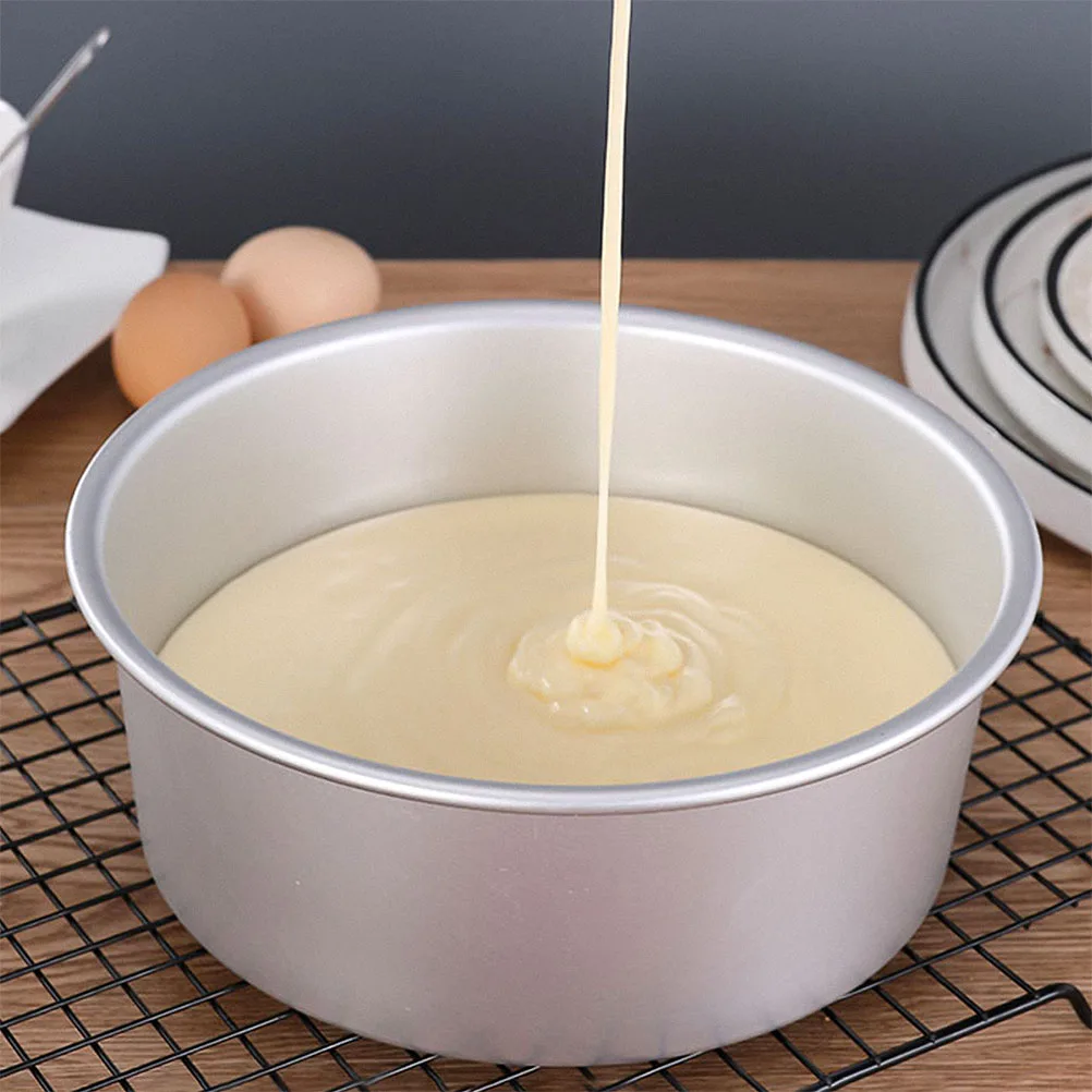 

6pcs Base Cake Mold Mini Aluminum Round Baking Pans Baking Pans For Pudding Cake 4 Inch Easy Out Tools for Cakes Bread Desserts