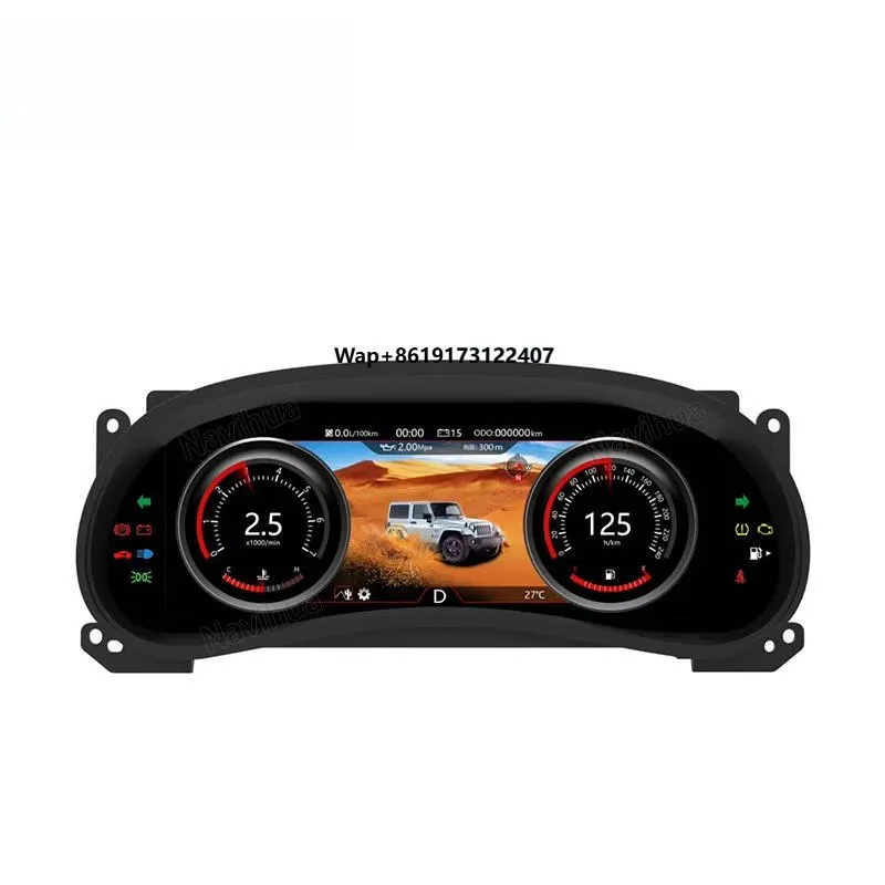 

Navihua 12.3 Inch Automotive Dashboard Car Gauges Digital Instrument Cluster Car LCD Dashboard for Wrangler