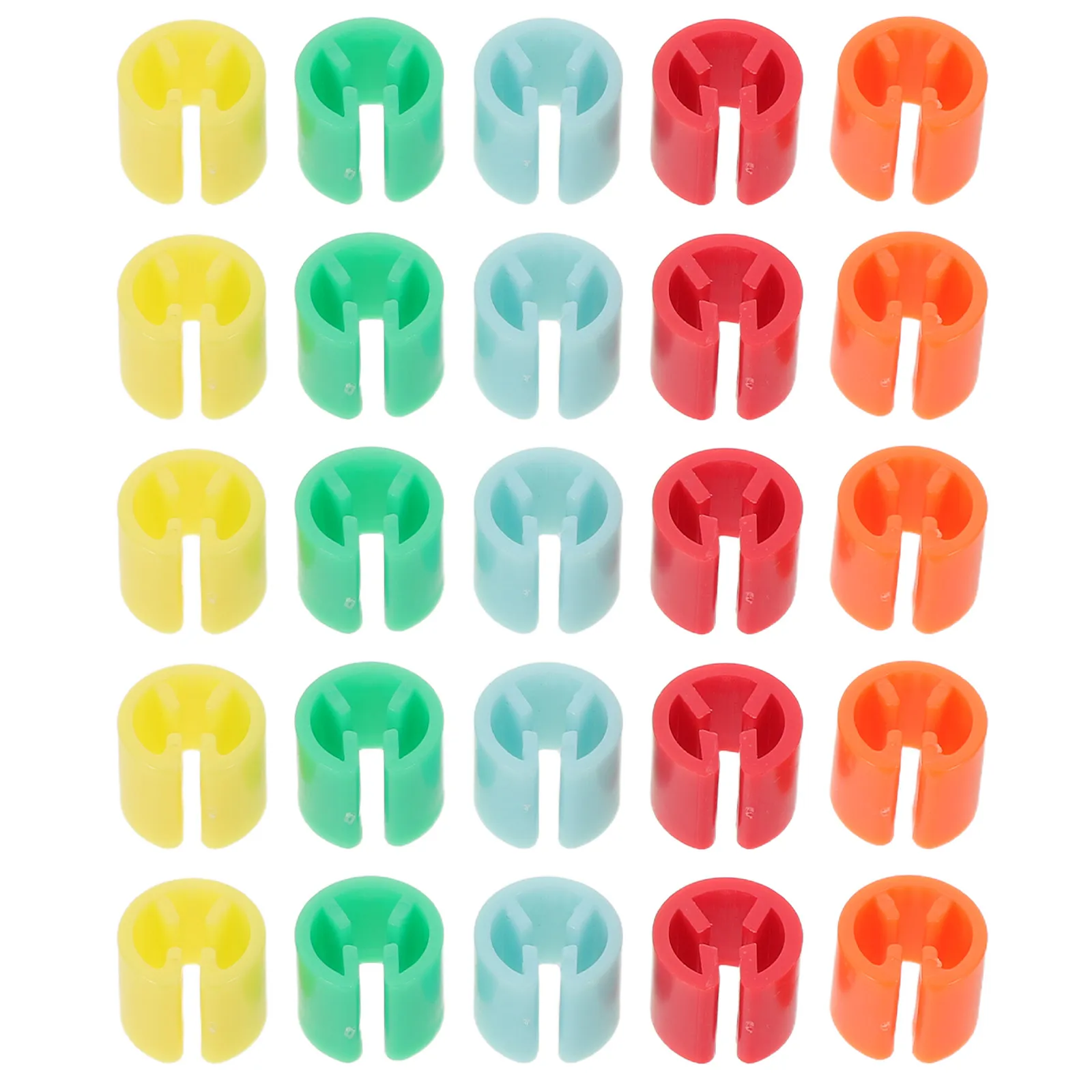 

150Pcs Round Plastic Clothing Hanger Markers Colored Size Tags for Quick Rack Organization Baby Closet Sorting Non-Snag Garment