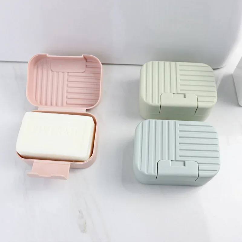 Travel Soap Box Container Bathroom Holder Dish with Lid Leakproof Lockable Lovely Convenient Shower Home Hiking