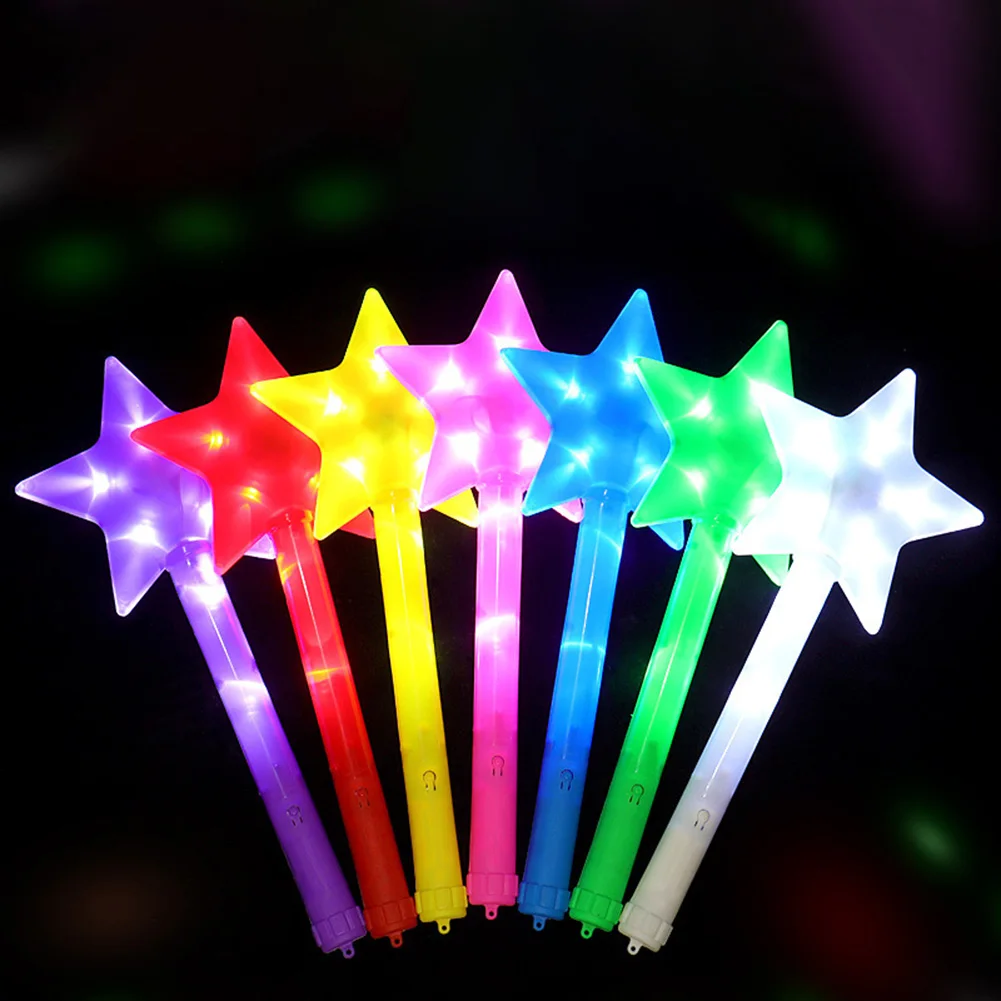 Concert LED Glowing Sticks,Flashing Star Glow-Stick Music Festival Celebrations Ambient Lighting Atmosphere Light Raves Party