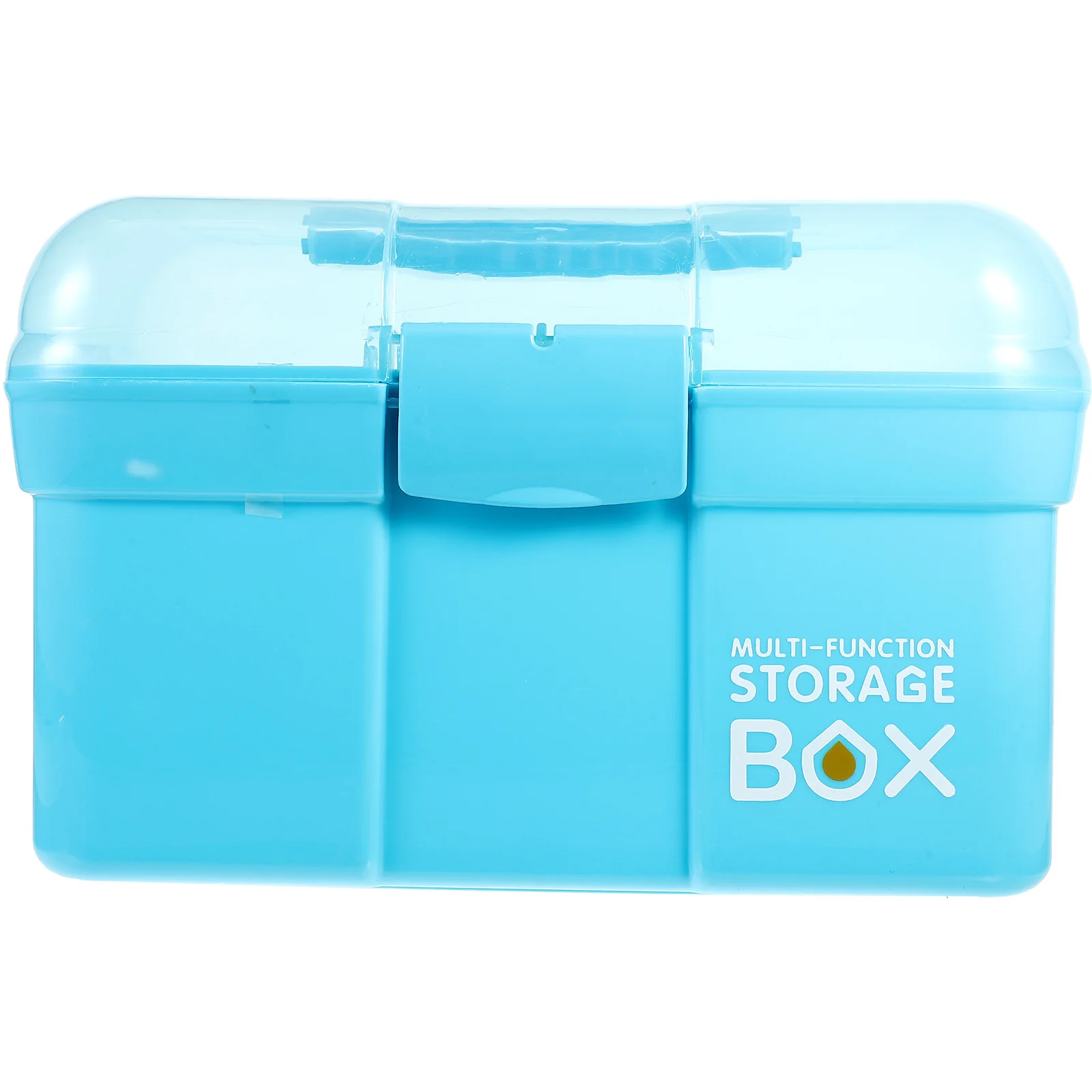 Portable Medicine Box 31X20X20Cm Blue Double Layer Large Capacity Plastic Medicine Storage Organizer For Home Travel First