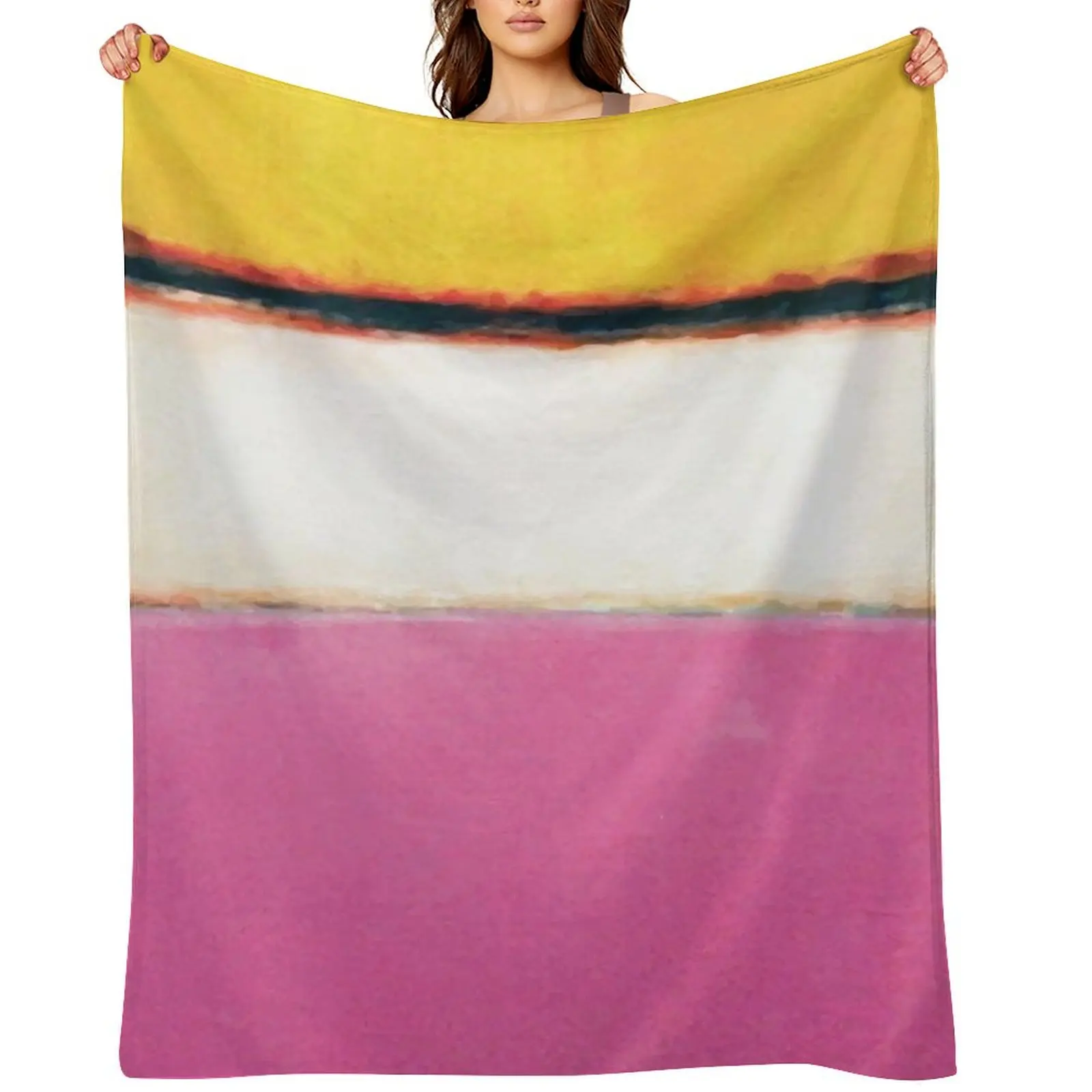 

Mark Rothko | White Center (Yellow, Pink and Lavender on Rose) Throw Blanket Comforter funny gift bed plaid Kid'S Blankets