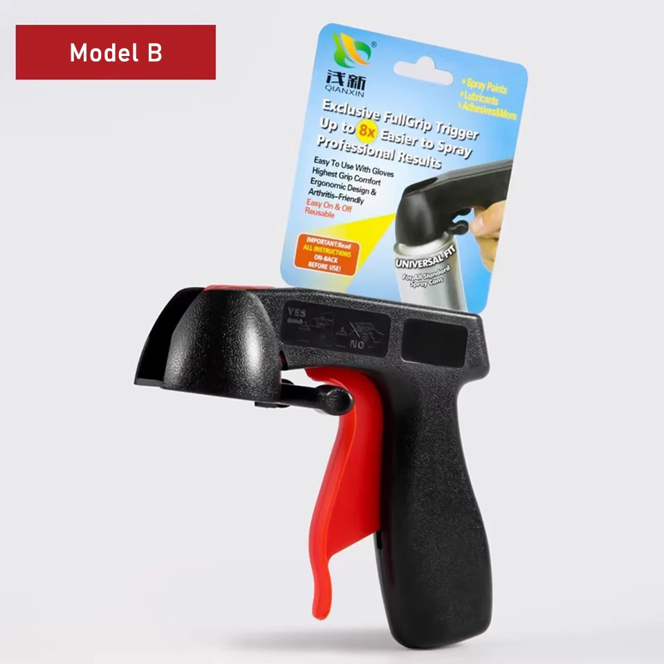Spray Can Handle with Ergonomic Trigger & Anti-Slip Grip - A/B Type Handheld Spray Gun for Graffiti, DIY Painting PD01B