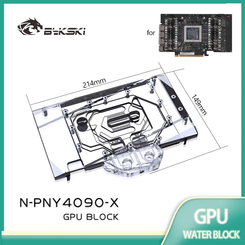 Bykski N-PNY4090-X /GPU Block Use for PNY RTX4090 24GB XLR8 Gaming VERTO EPIC-X Graphics Video Card /Thickened Copper Plate