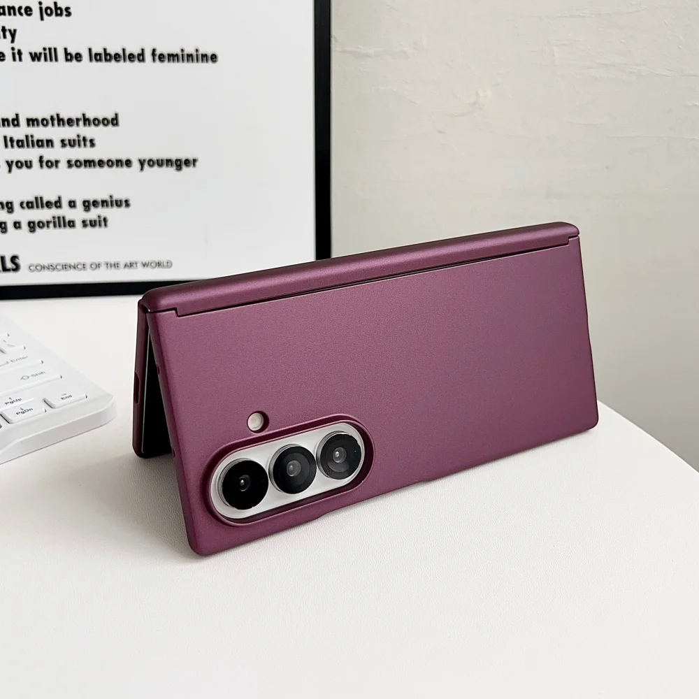 Luxuriöse Handyhülle mit mattierter metallischer Textur und Scharnier für Samsung Galaxy Z Fold 8 7 6 5 4 5G, für Magsafe, magnetische Hart-PC-Schutzhülle – Detail 4