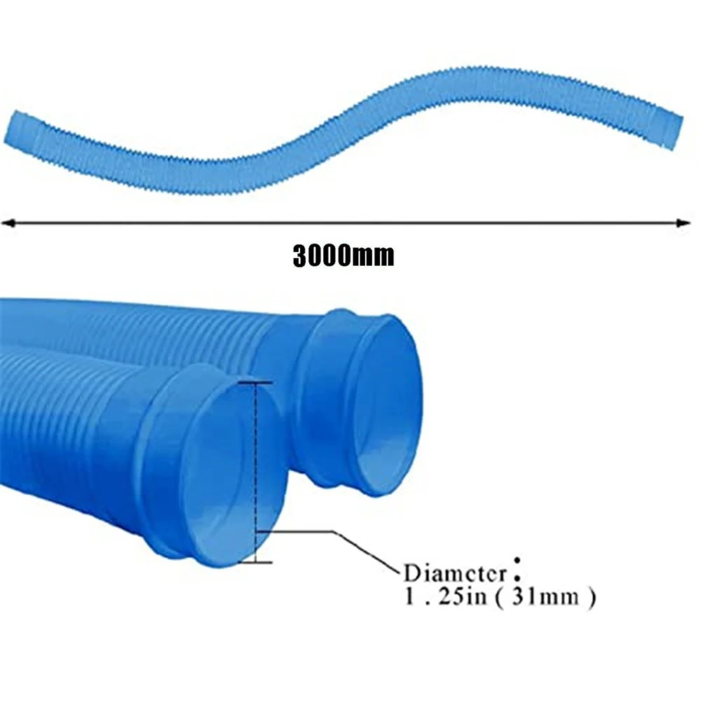 Replacement Hose for Above Ground Pool Pumps 2 Pack 1 25 Inch Diameter for 330 GPH 530 GPH 1000 GPH Filtration