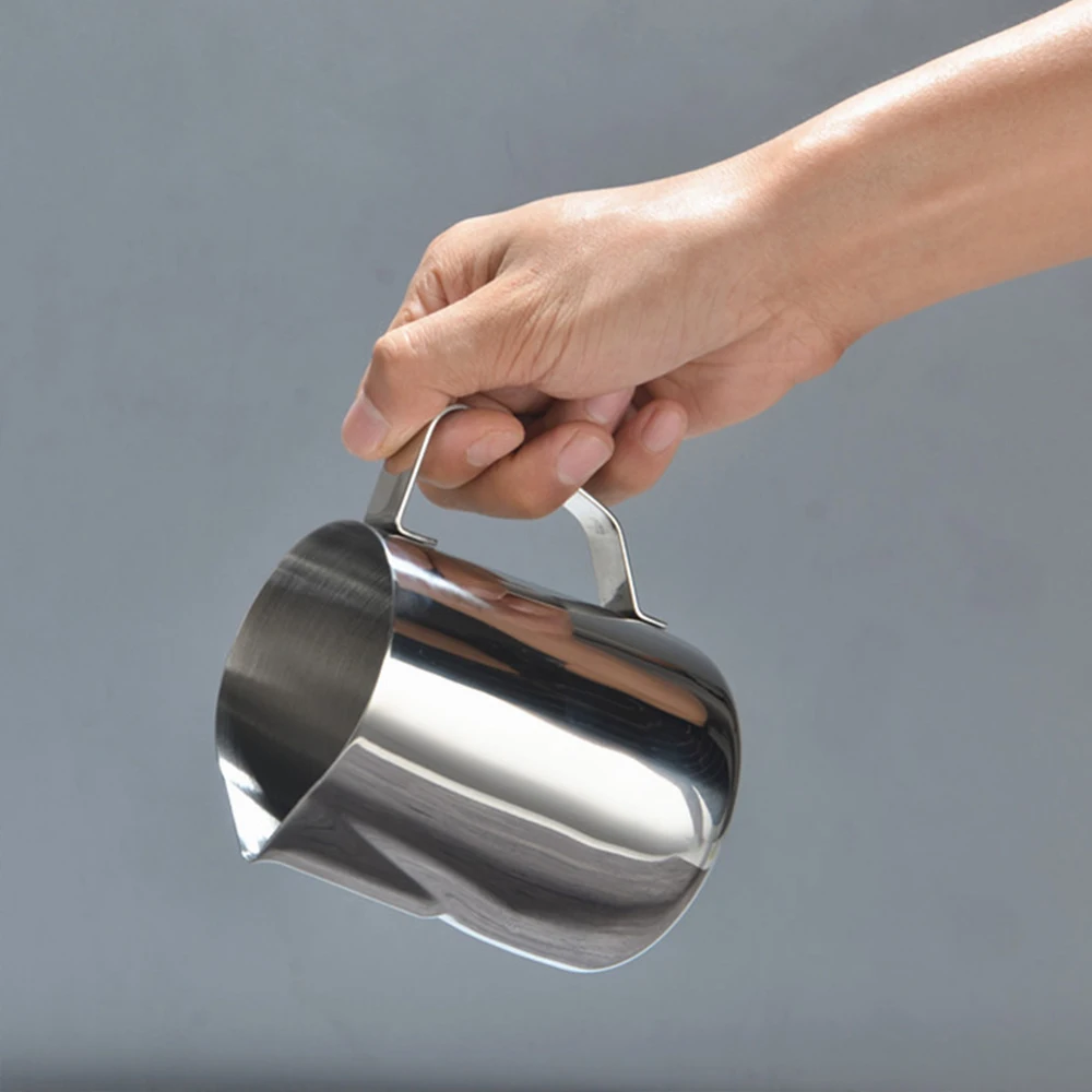 350/600ML Stainless Steel Garland Cup Milk Froth Pot Foamer Coffee Latte Cup Container Milk Coffee Metal Kettle Bar Kitchen Tool