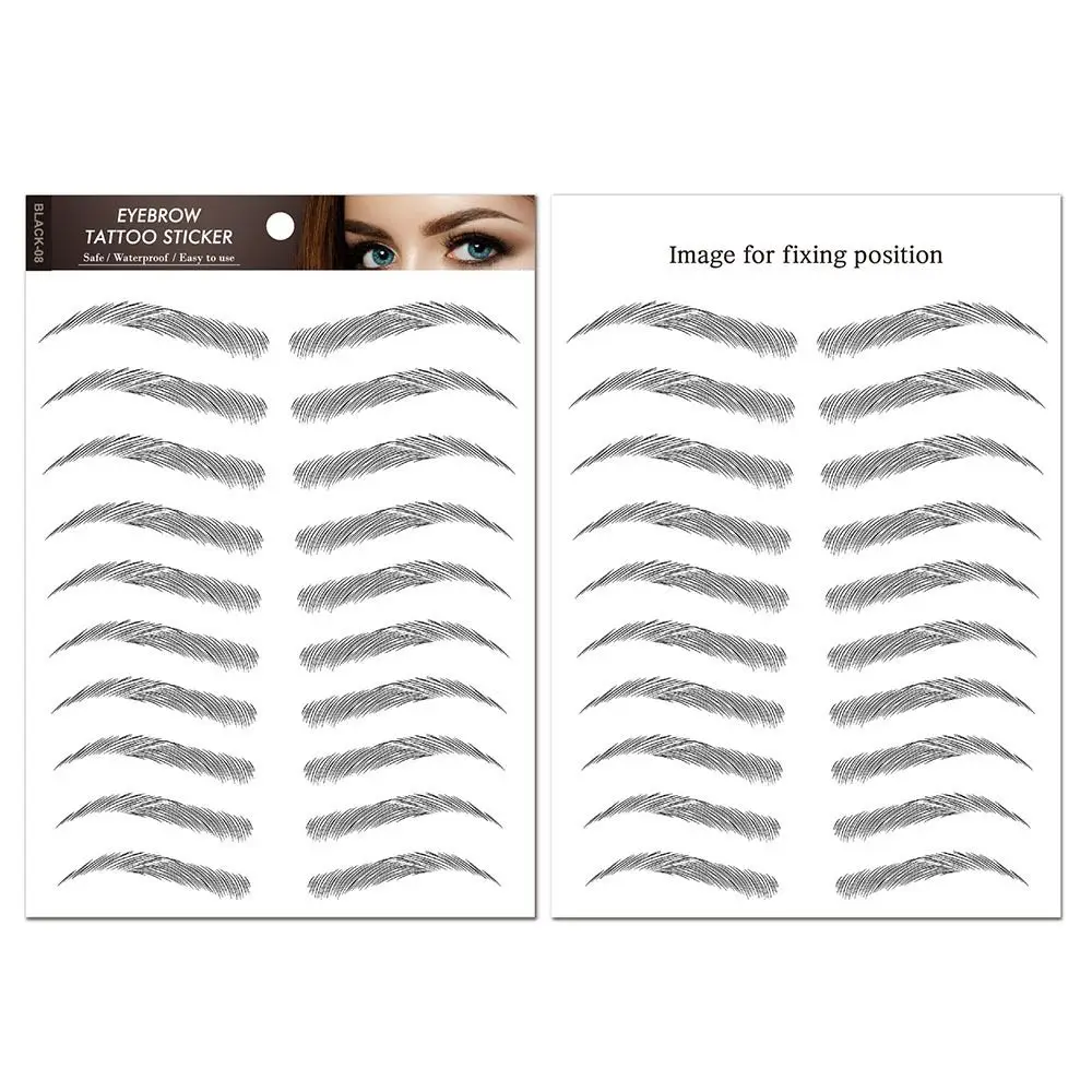 

Eyebrow Enhancers Cosmetic Women Men Water Transfers Decals Simulation Eye Brow 6D Eyebrow Tattoos Stickers Eyebrow Stickers