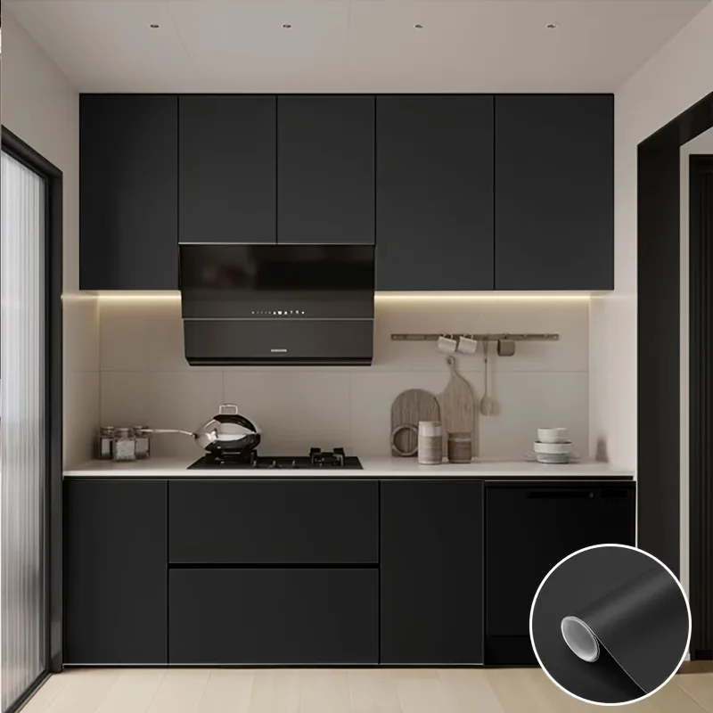 Matte Self-Adhesive Vinyl Wrap For Furniture & Cabinets – DIY Color Change For Kitchen Cupboards Wardrobes And Walls.