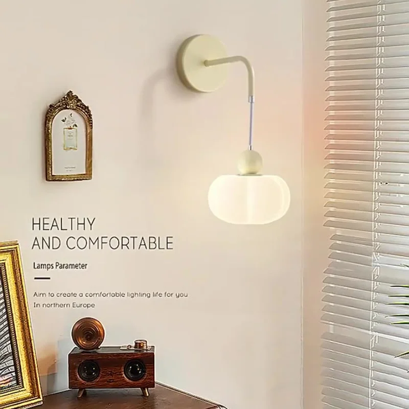 

Nordic cream style pumpkin wall lamp/pendant light LED home decoration living room background wall bedroom headboard staircase l