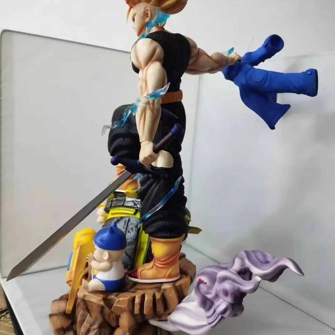 50cm Super Saiyan Torankusu  Anime  Machine Statue Model Ornaments Box Future Trunks Three Heads Action  Collect  Doll Gift Toys