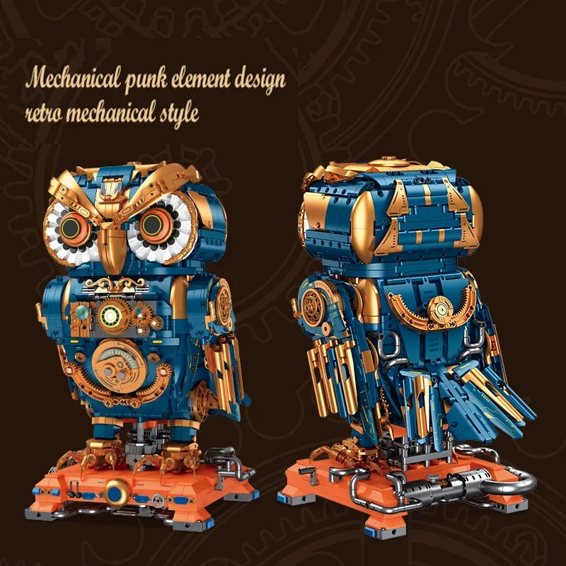 

Creative Robot Birds Animals Owl Building Block 3D Mechanical Punk Owl Model Collection Toys Bricks for Birthday Gifts
