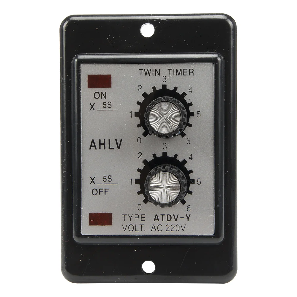 ATDV-Y AC 220V repeat cycle SPDT time relay ATDV series 220VAC twin timer 30s*30s 60s*60s 30min*30min 60min*60min